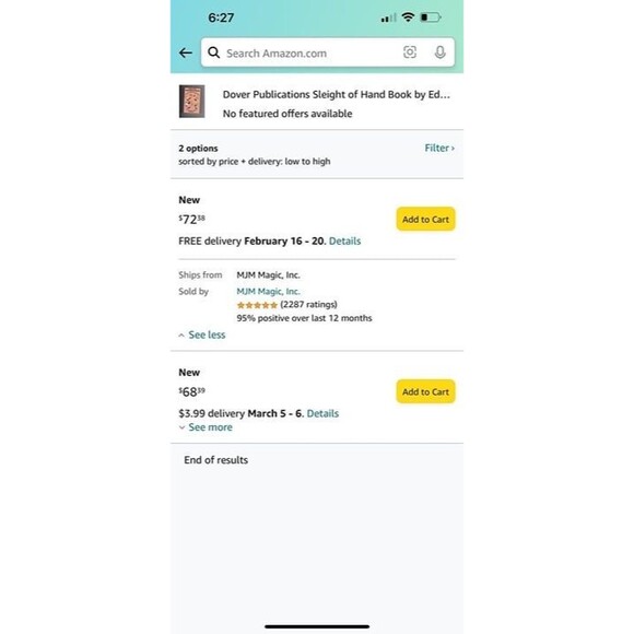 Dover Publications Sleight of Hand Book by Edwin Sachs magic book rare - Picture 6 of 6